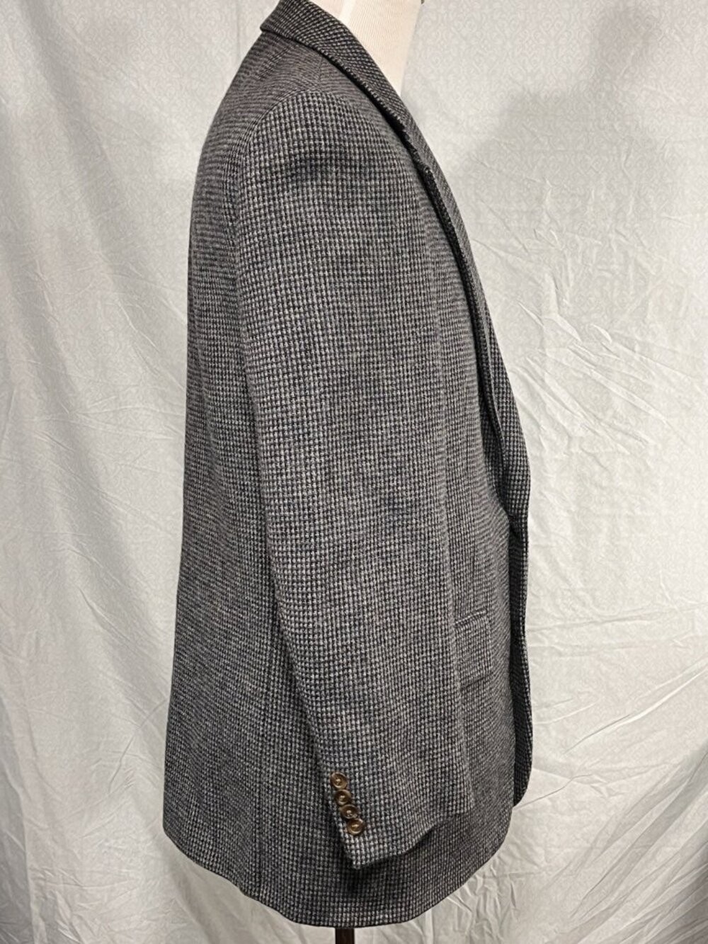 Men’s Chaps Ralph Lauren Tweed Blazer Sport Coat 40T Gray 2 Button Fully Lined - Picture 2 of 9